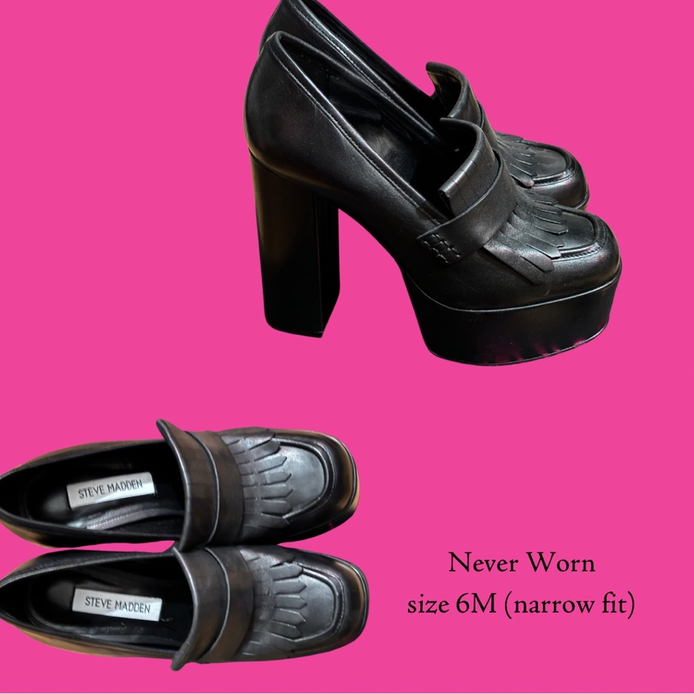Very cute stylish platform heels, works for dressy or goth or preppy aesthetics